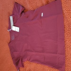 New with tag, FIGS Casma top in burgundy.